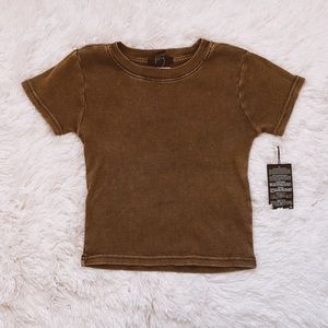 NEW Mineral Wash Cropped Tee